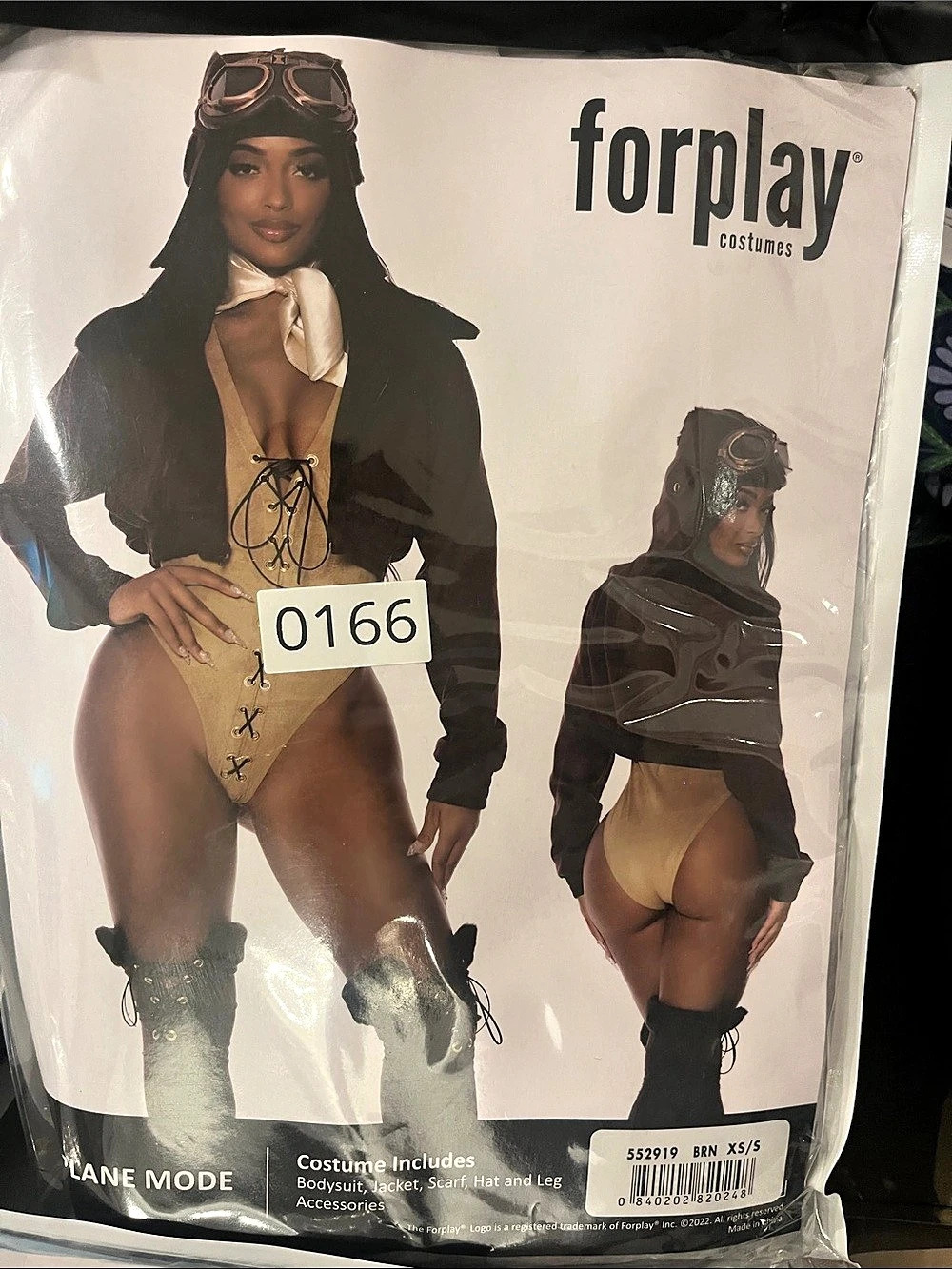 Forplay Lane Mode Costume Set Brown & Black Size XS/S NWT